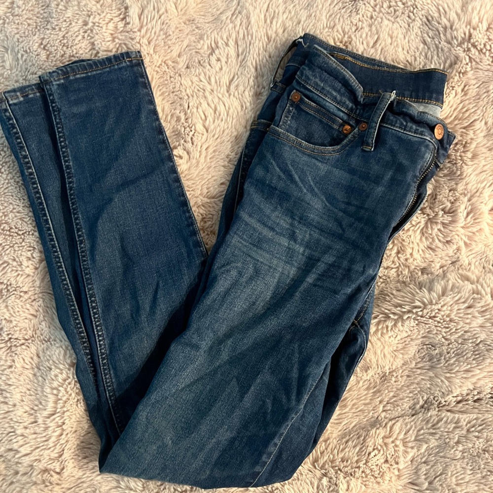 Madewell Blue Straight Leg Jeans